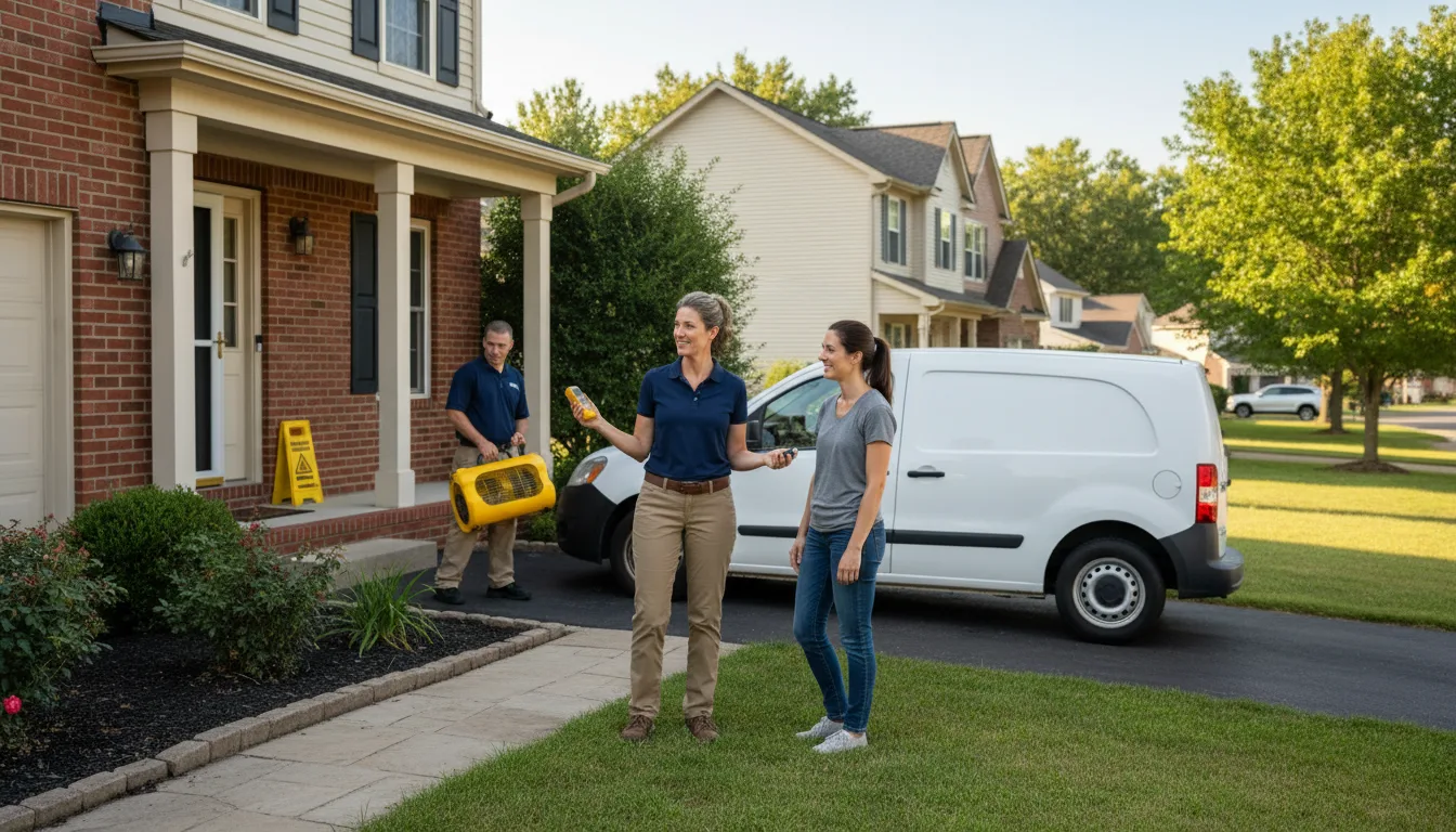 Residential water damage restoration in Thaxton, MS